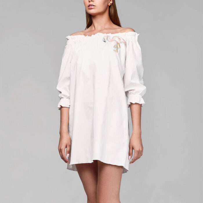 Cotton shoulder dress